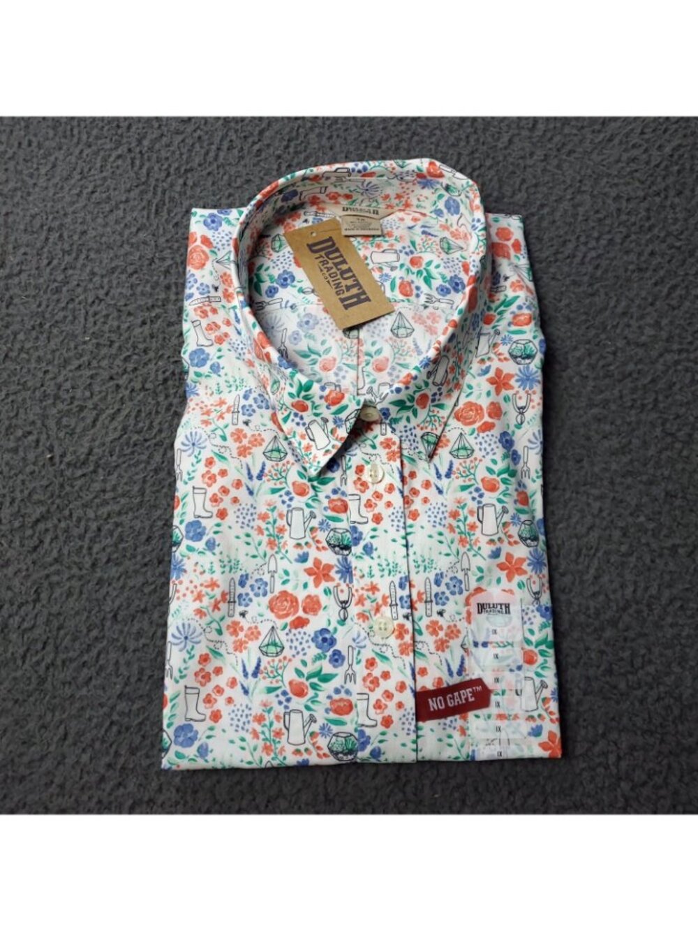 NEW $64.50 Duluth Shirt  Womens Plus Size 1X Wrinklefighter Gardener Button